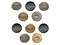 Cute Cat Paw 0.6&#x22; (15mm) Round Metal Shank Buttons for Sewing - Set of 10